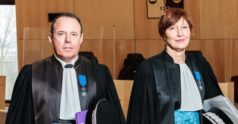 Philippe Astruc, procureur de la République et Béatrice Rivail, présidente du Tribunal judiciaire de Rennes