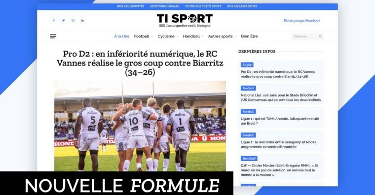 Le média traite de toute l’actualité des sportifs et des clubs bretons