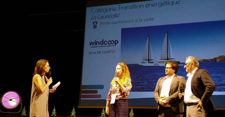 Windcoop a reçu le prix de la transition énergétique pour porte-conteneurs à la voile