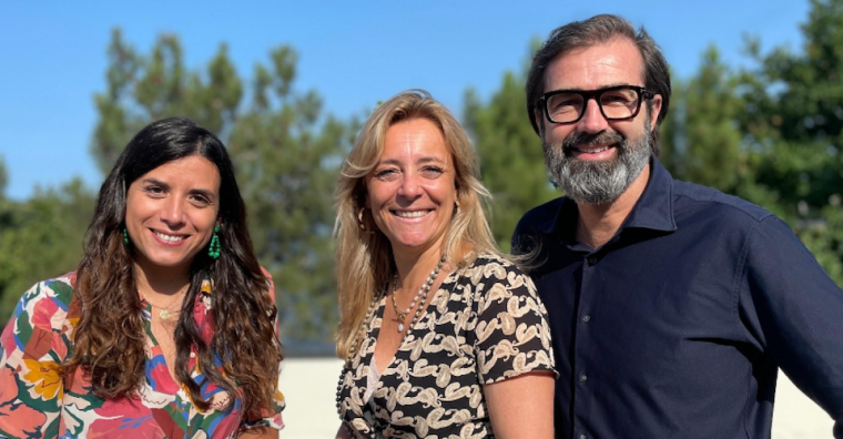 Marthe Condaminas du Ciré jaune et Karine et Loïc Guillo, dirigeants de la holding Rêves de Gosse ©DR