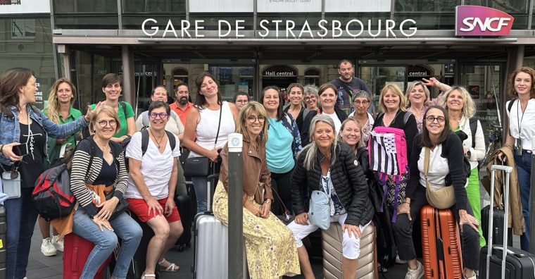 Le groupe Femmes du BTP 35 à Strasbourg le 30 juin dernier. ©FFB35