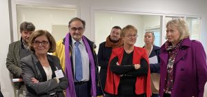 De g. à dr. : Christiane Guillouzo, présidente de l'Asfad; Jean-Yves Halimi; Nathalie Appéré, maire de Rennes; Veronique Anatole-Touzet, directrice du CHU de Rennes. ©SB_7J