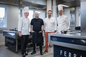 Régis Ferey, Enseignant Formateur Pâtisserie ; Julien Lemarié, IMA ; Ronan Kervarrec, Maison Ronan Kervarrec - Le Saison ; Thomas Pasquereau, Enseignant Cuisine ©Studio Carlito