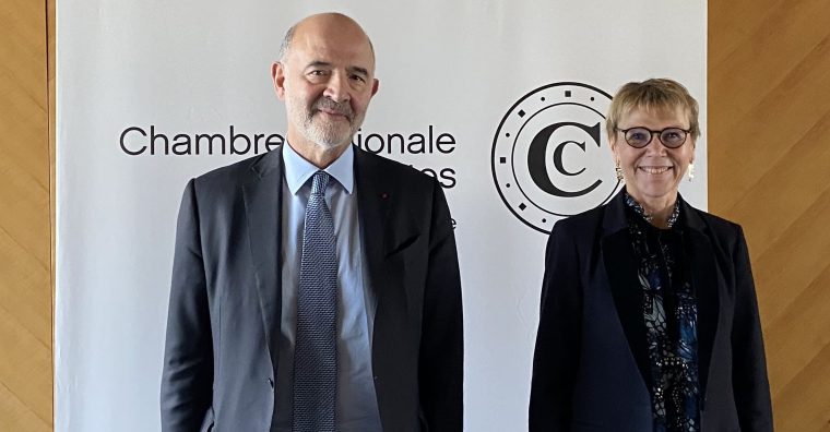 Pierre Moscovici, premier président de la Cour des comptes, et Sophie Bergogne, présidente de la Chambre régionale des comptes Bretagne. ©SB-7Jours