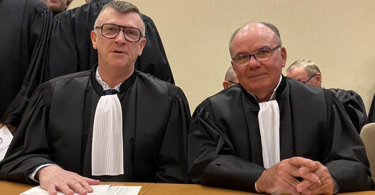 Loïc Cueff, président, et Claude Guillaume, vice-président, ont conduit l'audience solennelle de rentrée du tribunal de commerce de Lorient