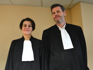 Les greffiers du tribunal de commerce de Rennes : Gaëlle Bohuon et Emeric Vetillard ©SB_7J
