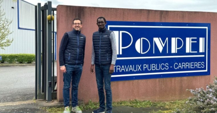 Jean-Marie Lessard, PDG du Groupe Lessard, et Lamine Gueye, qui prend la tête de Pompéi ©Lessard