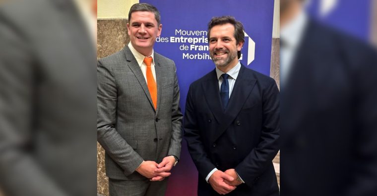 Alban Ragani et Jérôme Permingeat, nouveau président du Medef 56