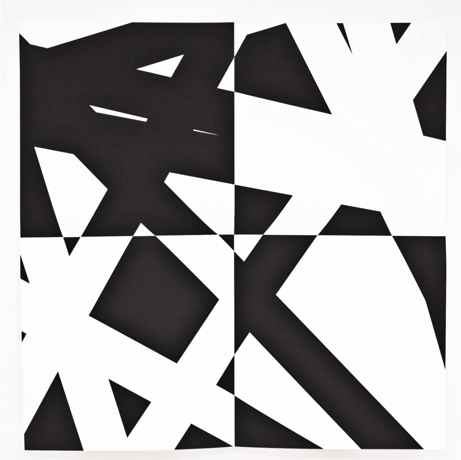 François Morellet, PI (π) et Plis noirs, 2008, digigraphie sur papier