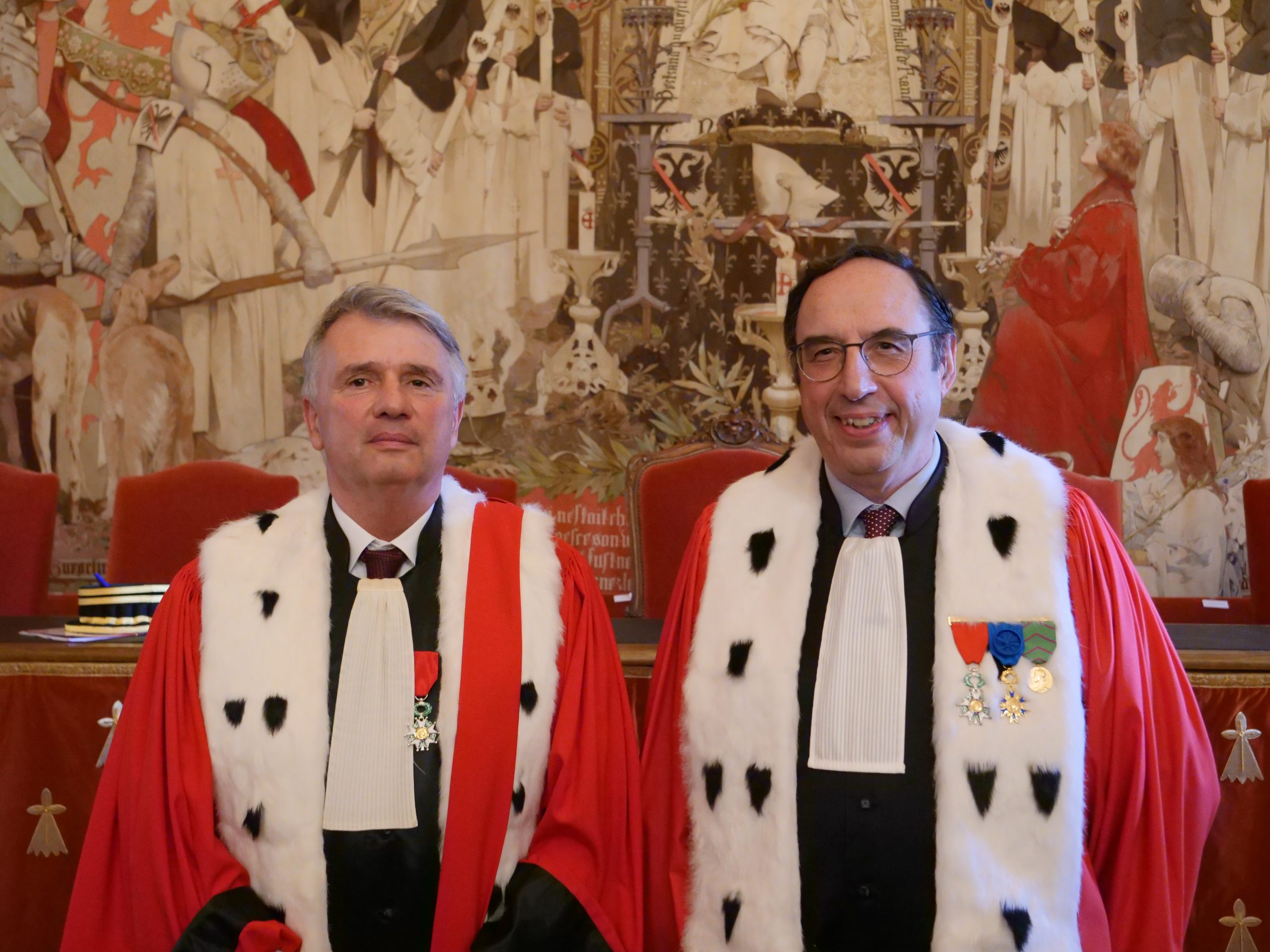 Jean-Baptiste Parlos, premier président, et Thierry Pocquet du Haut-Jussé, procureur général