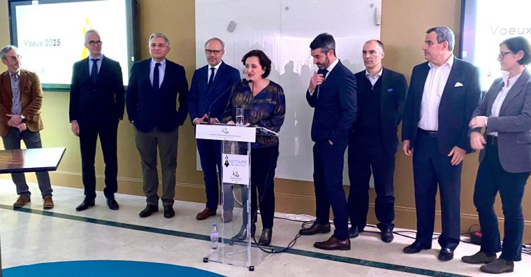 La présidente de la chambre interdépartementale des notaires de la Cour d'appel de Rennes présentait ses voeux devant une centaine d'invités issus du monde juridique et judiciaire