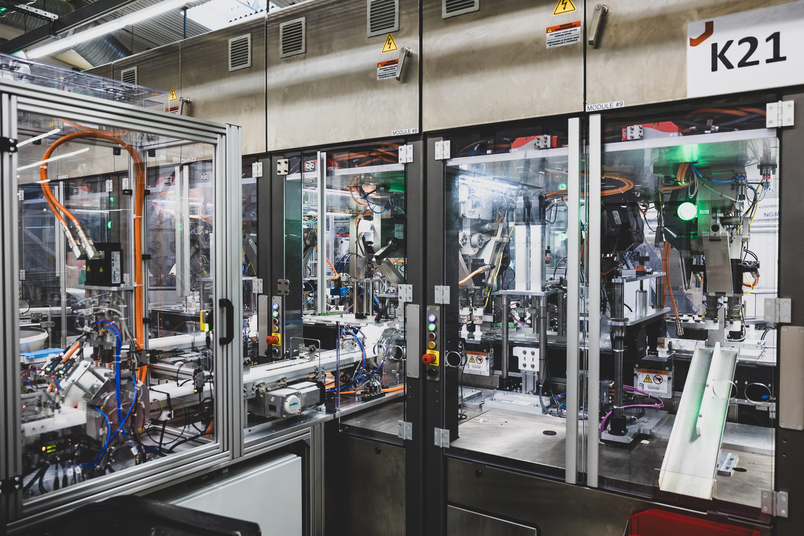 L'une des deux nouvelles machines robotisées. Une chaîne d'assemblage high-tech qui permet une plus grande flexibilité de production
