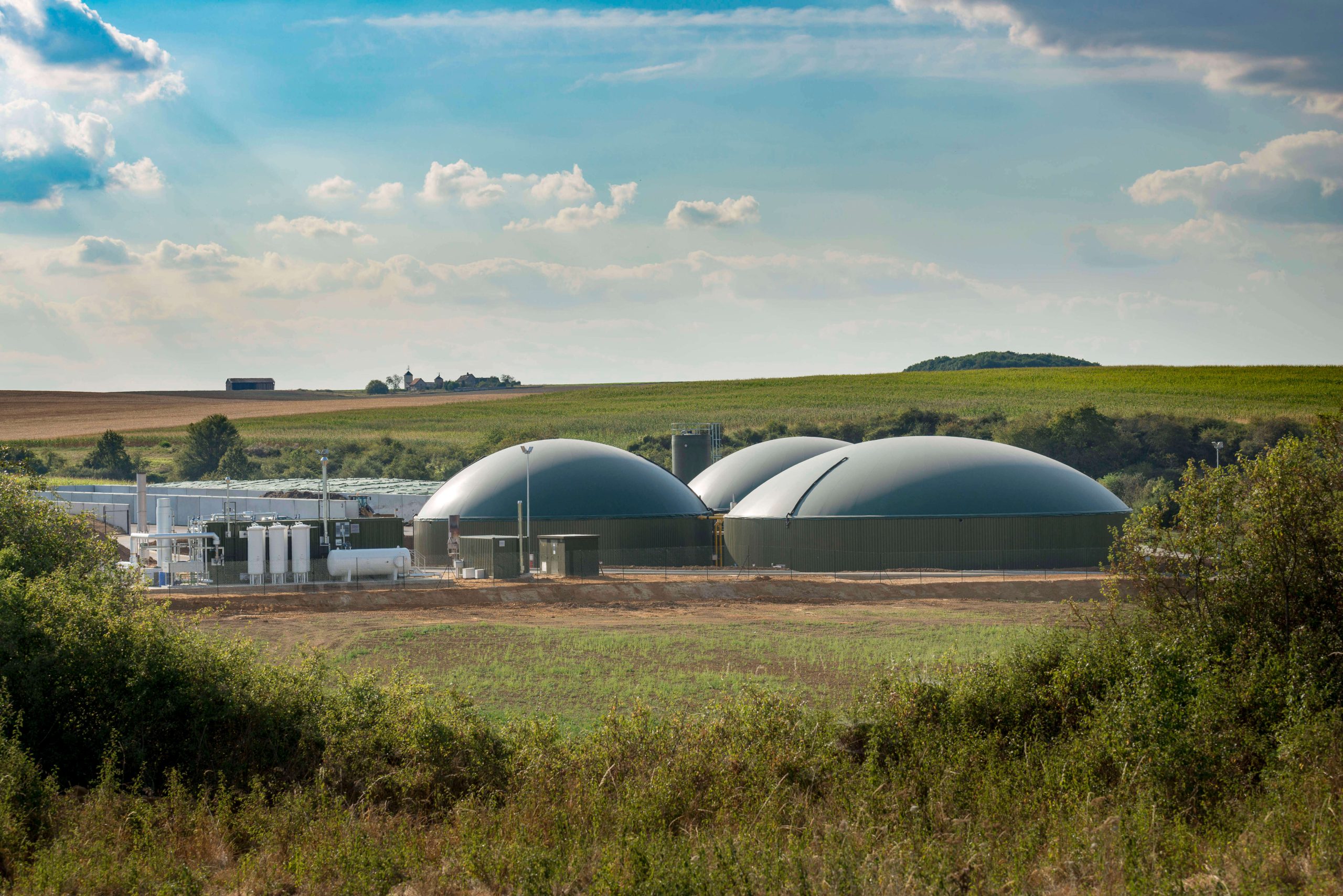 Une unité de méthanisation.