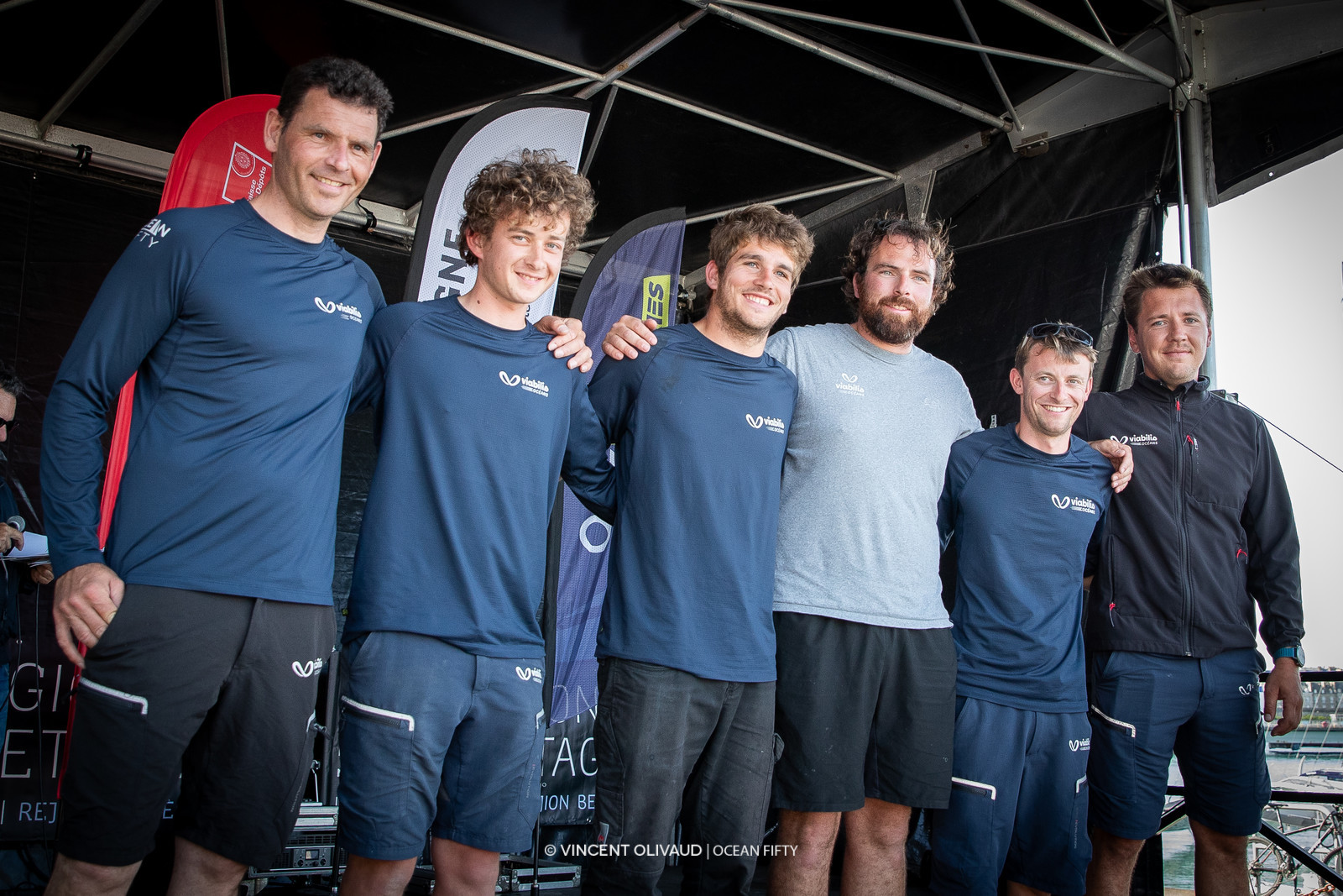 Baptiste Hulin, à droite, et son équipe.