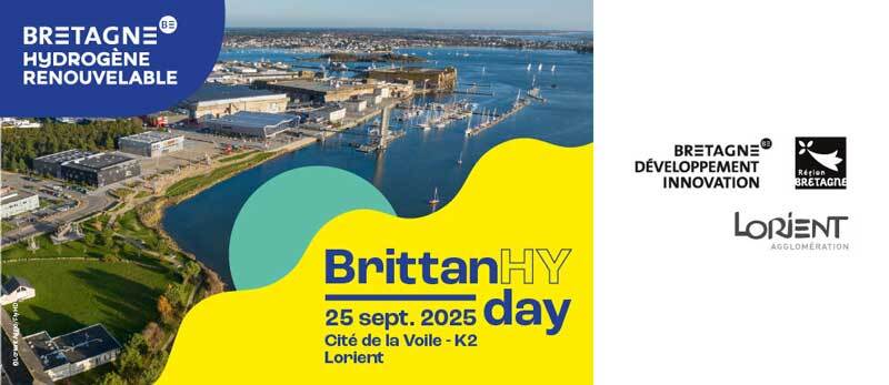 BrittanHY Day est un événement porté par Bretagne Développement Innovation, la Région Bretagne, Lorient Agglomération et Bretagne Hydrogène Renouvelable. Développement Innovation, la Région Bretagne et Lorient Agglomération.