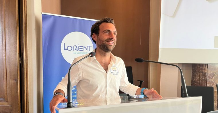 Guillaume Labrot de Fendsea à l'Interceltic start up challenge le 4 août 2025 à Lorient.