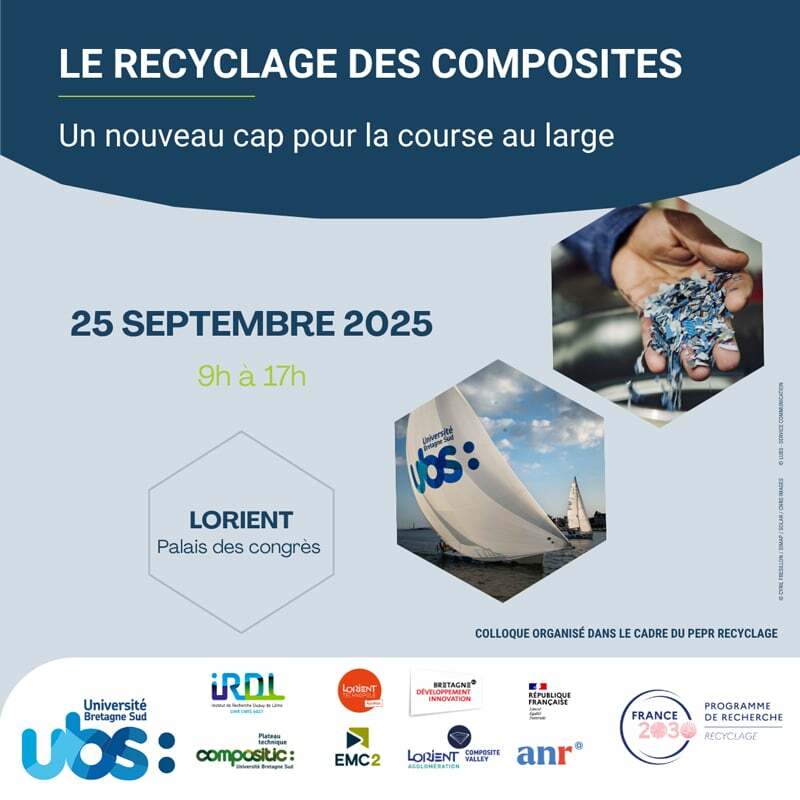 Plusieurs industriels prendront la parole durant cette journée consacrée au recyclage des composites pour la couse au large.