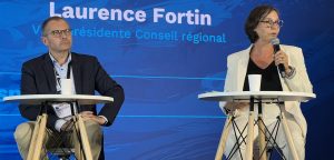 Dany Rochefort, dirigeant d'Eureden et Laurence Fortin, vice-présidente du Conseil régional ©7Jours/Rolland