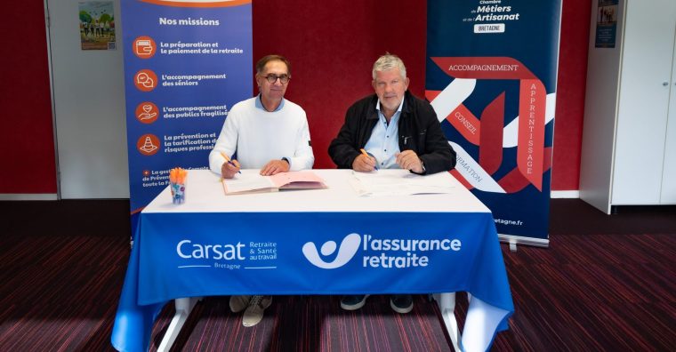 Illustration de l'article Retraite, transmission, prévention : Carsat et CMA Bretagne s’unissent pour accompagner les artisans