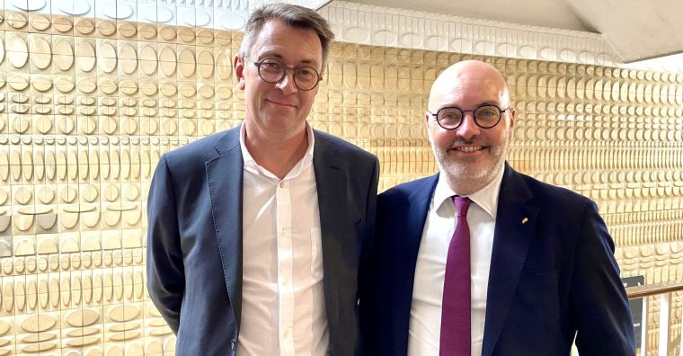 François Lambert, président du Croec et Damien Charrier, président du Cnoec. ©7Jours/Bruneau
