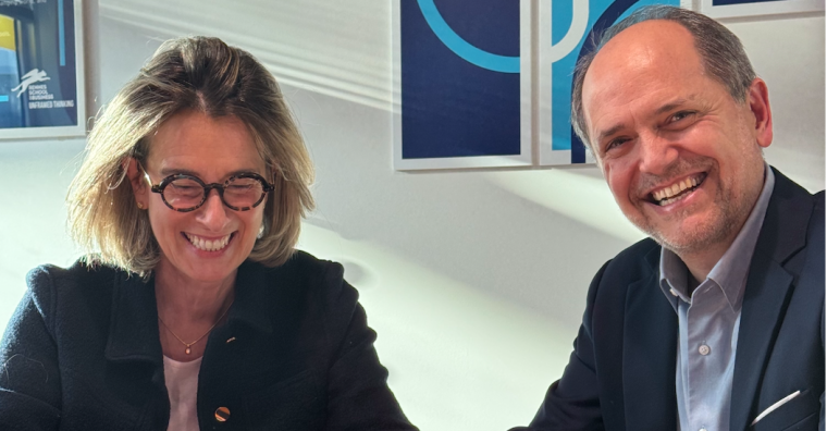 Valérie Grosset, directrice commerciale de SG Grand Ouest et Adilson Borges, directeur général de Rennes School of Business