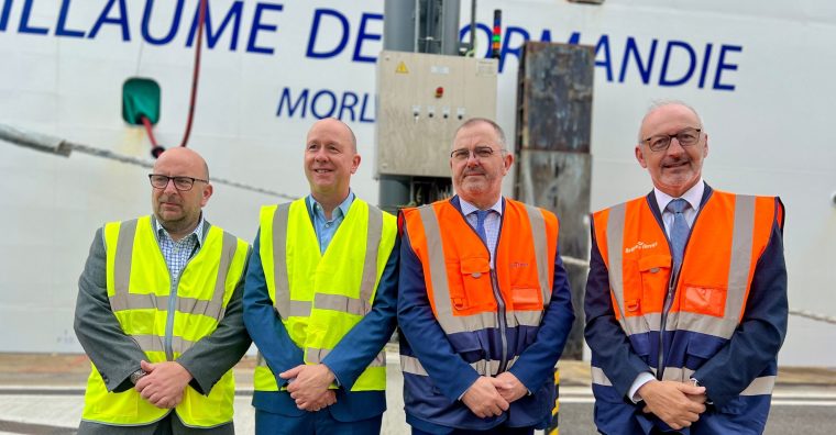 Illustration de l'article Brittany Ferries : à Portsmouth, l’anniversaire des lignes historiques et la facture du bas carbone