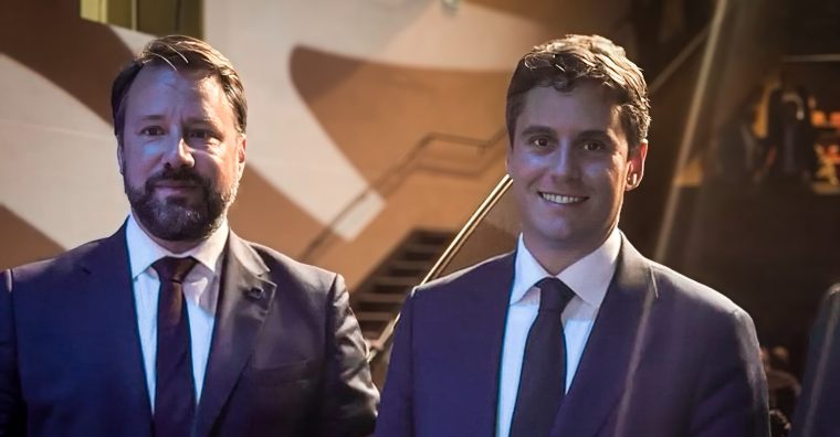 Loïg Chesnais-Girard et Gabriel Attal